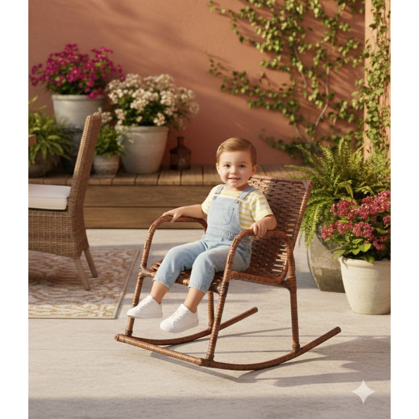 Cadeira Balanço Infantil  - Junco/  Fibra Sintética   -   Ideal para seu filho Estrutura Reforçada em Oferta na Shopee