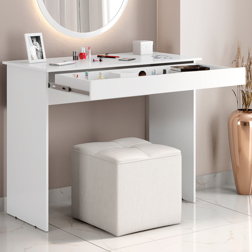 Escrivaninha Roma com Gaveta Mesa de escritório estudos ou Penteadeira