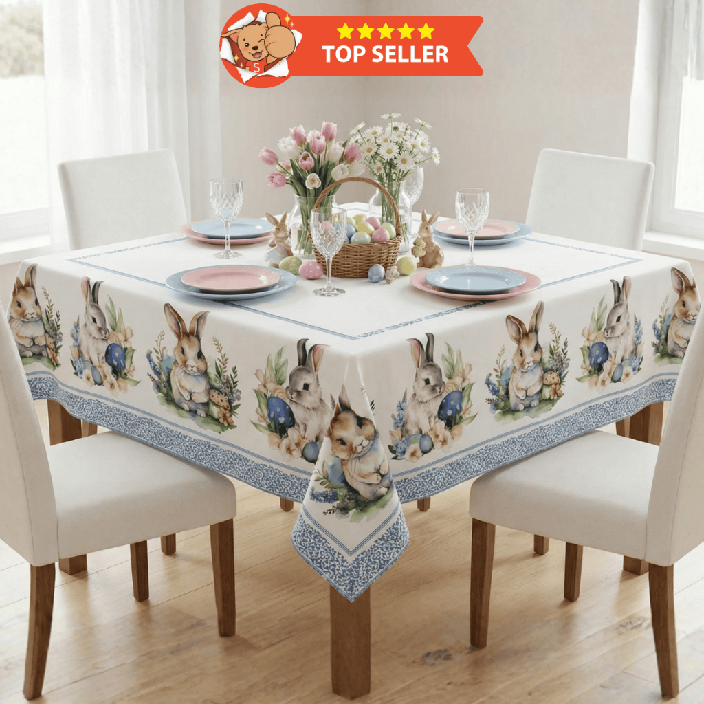 Toalha de Mesa 4 Lugares Pascoa | Estampa Exclusiva 2026 | Tecido Premium | Acabamento Perfeito em Oferta na Shopee