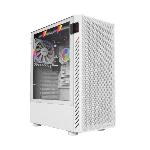 Gabinete Gamer Pcyes Bolter White Ghost