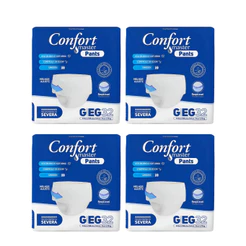 Kit 4 Fraldas Geriátricas Confort Master Pants G/EG 32 Un