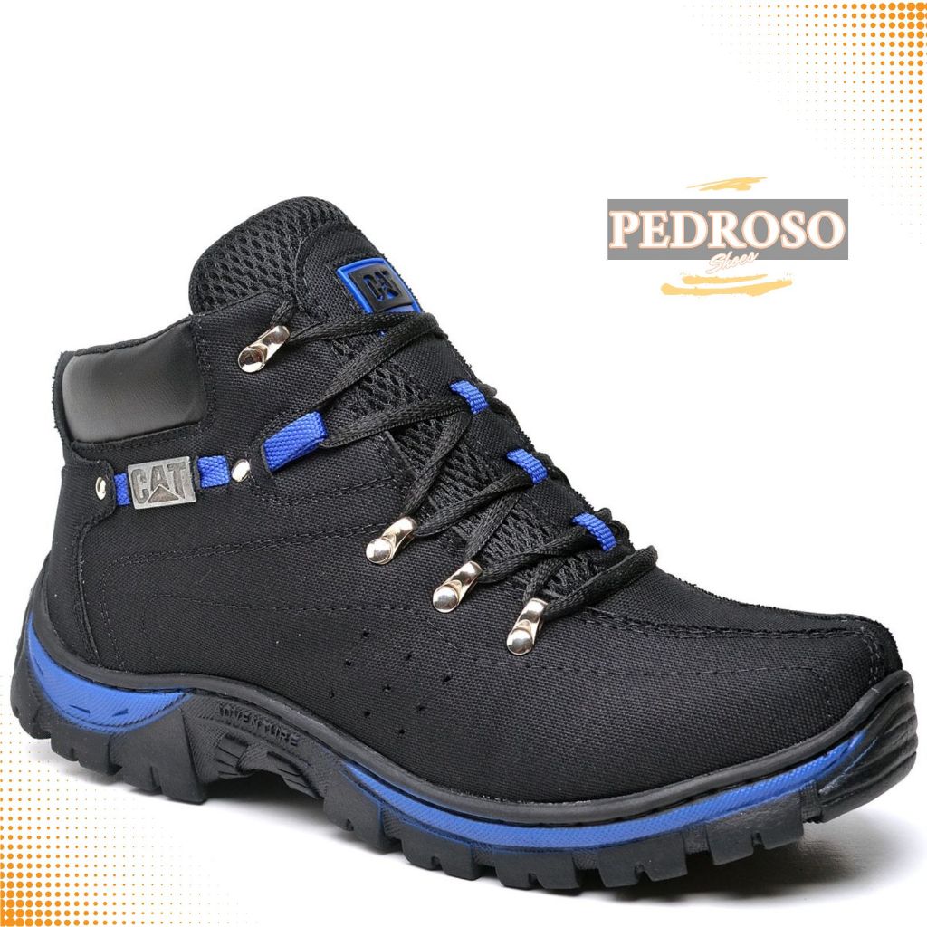 Bota Masculina Coturno  Adventure Caterpillar Lona Reforçada