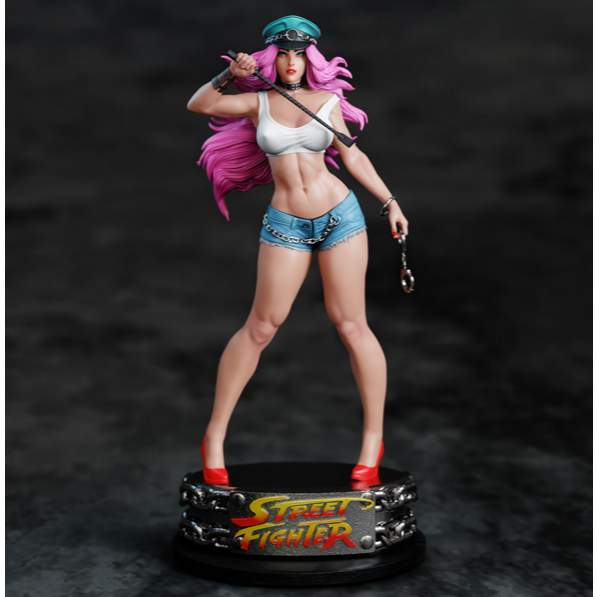 Action Figure Grande Poison Street Fighter Colecionável em Resina – Boneco Gamer Decorativo