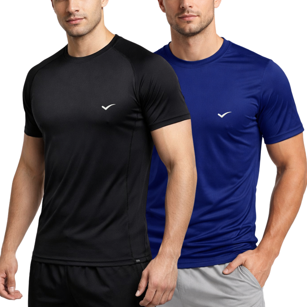 Kit 2 Camisas Dry Fit Esportiva Camiseta Masculina Academia Treino Musculação