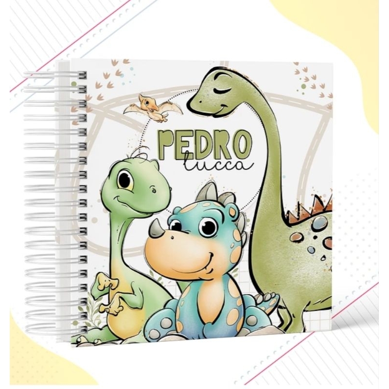 Agenda Escola/Creche Masculino e Feminino Personalizada Dinossauro 2026,infantil, criança,criativa