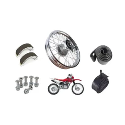 Roda Traseira Completa Rolamento Patim Crf 230 Raios 4mm