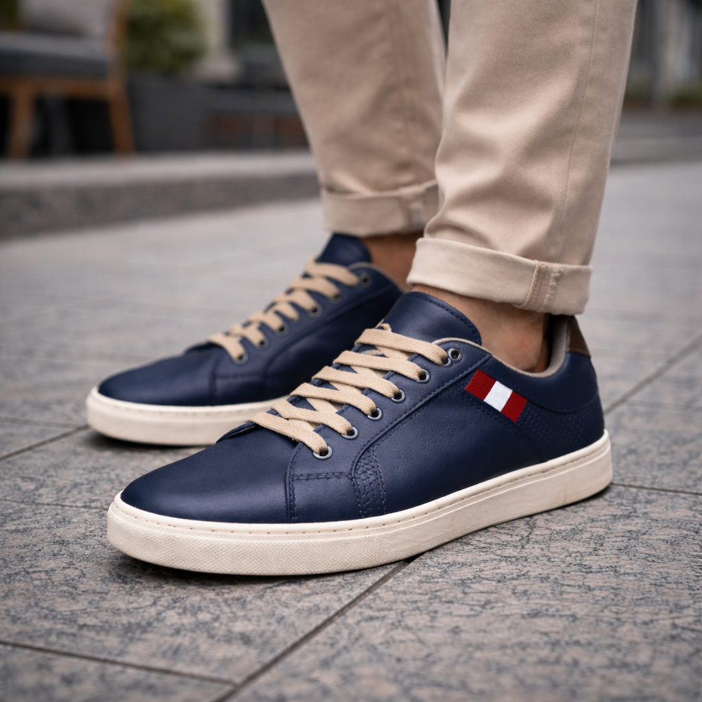 Ténis Polo Masculino Casual Social Sapatenis Baixo Elegante Couro Conforto Estilo Qualidade