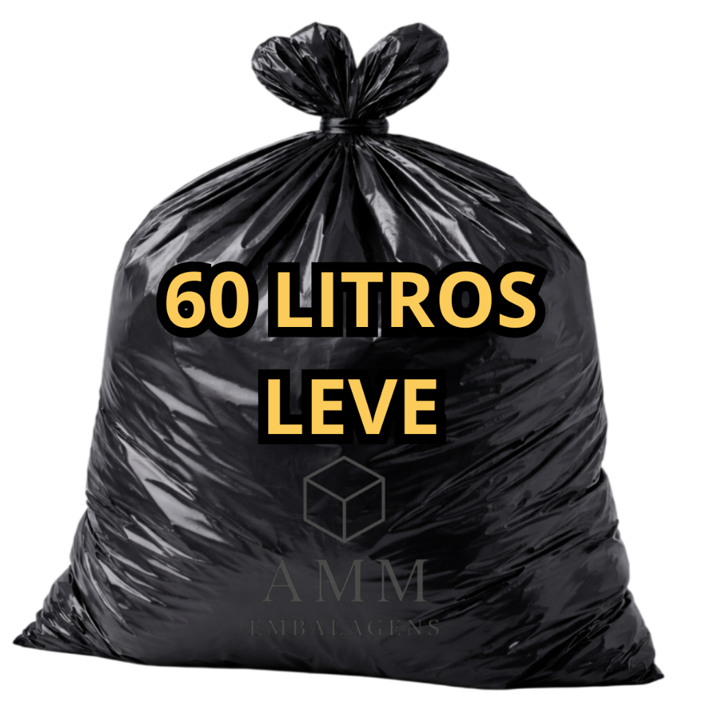 Saco de Lixo 60 Litros 100 unidades em Oferta na Shopee