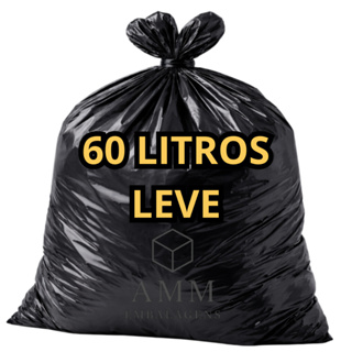 Saco de Lixo 60 Litros 100 unidades em Oferta na Shopee