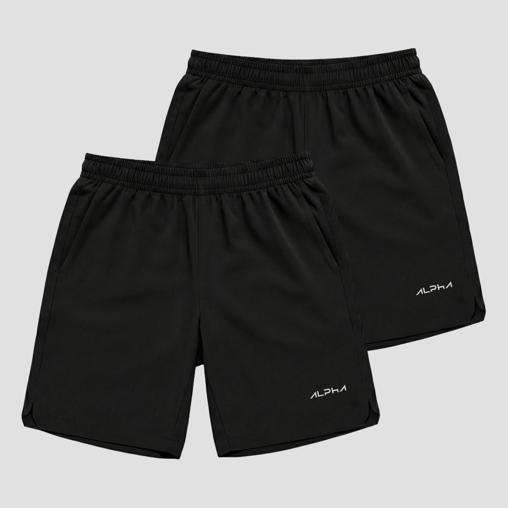 Kit 2 Bermudas Basic Masculinas Dry Academia Alpha Co