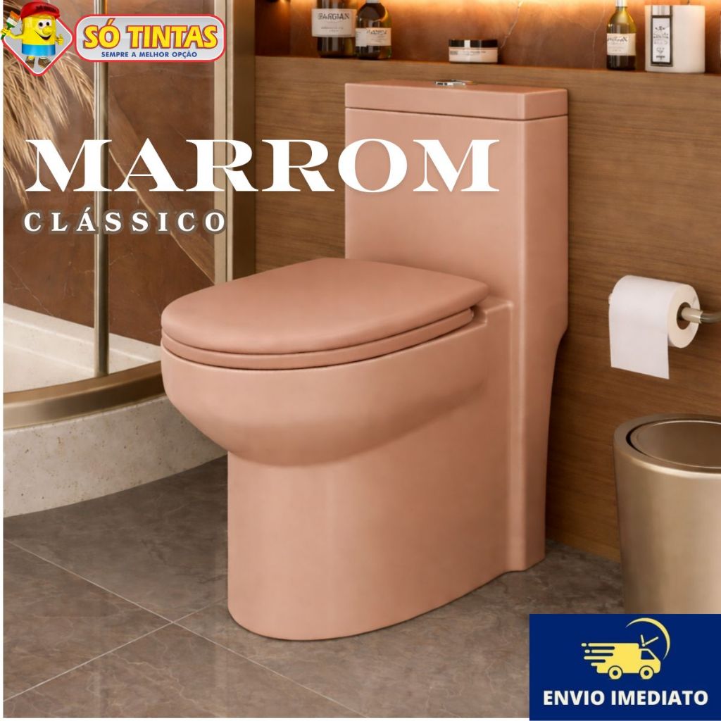 Assento Sanitário Almofadado Marrom Tampa Vaso Universal Deca Celite Icasa