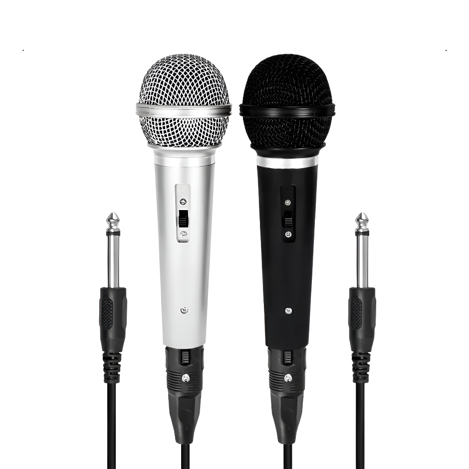 Microfone Profissional De Mão Dinâmico Karaokê Mt-1018 Tomate CABO P10 2M Dj Festa COR ALEATÓRIA