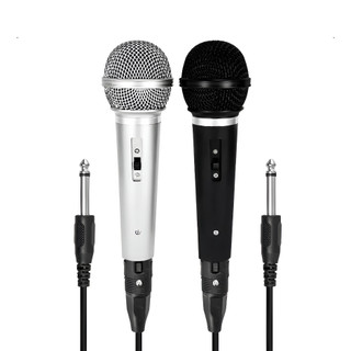 Microfone Profissional De Mão Dinâmico Karaokê Mt-1018 Tomate CABO P10 2M Dj Festa COR ALEATÓRIA