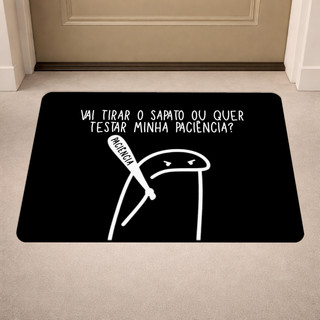 Tapete de Porta Antiderrapante - Vai Tirar o Sapato - Flork - Entrada - Emborrachado - 40x60