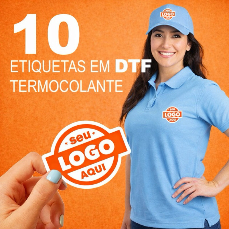 Etiqueta DTF Personalizada | Logo Termocolante para Roupas