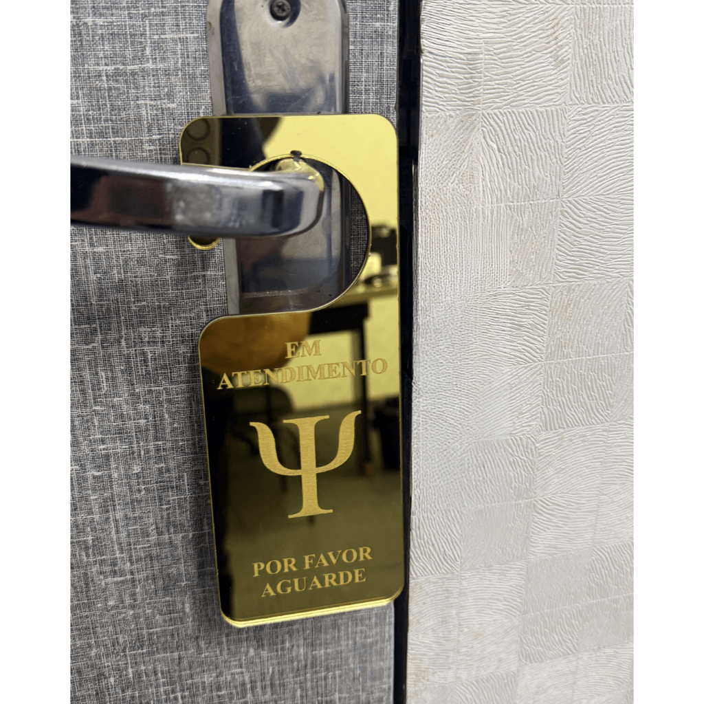 Placa de Maçaneta Em Atendimento Profissão em Acrílico para Porta em Oferta na Shopee