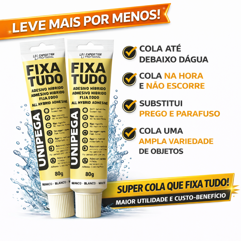 02 Super Cola Fixa Tudo 80 gramas  ORIGINAL Cola Até Debaixo D'água  - ENVIO IMEDIATO em Oferta na Shopee