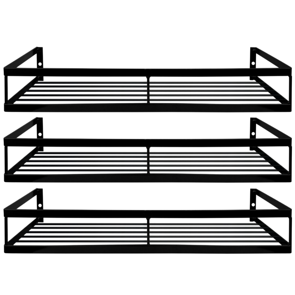 Kit 3 Suportes Porta Shampoo Banheiro Porta Temperos Vasos Floreira Aço Reforçado em Oferta na Shopee