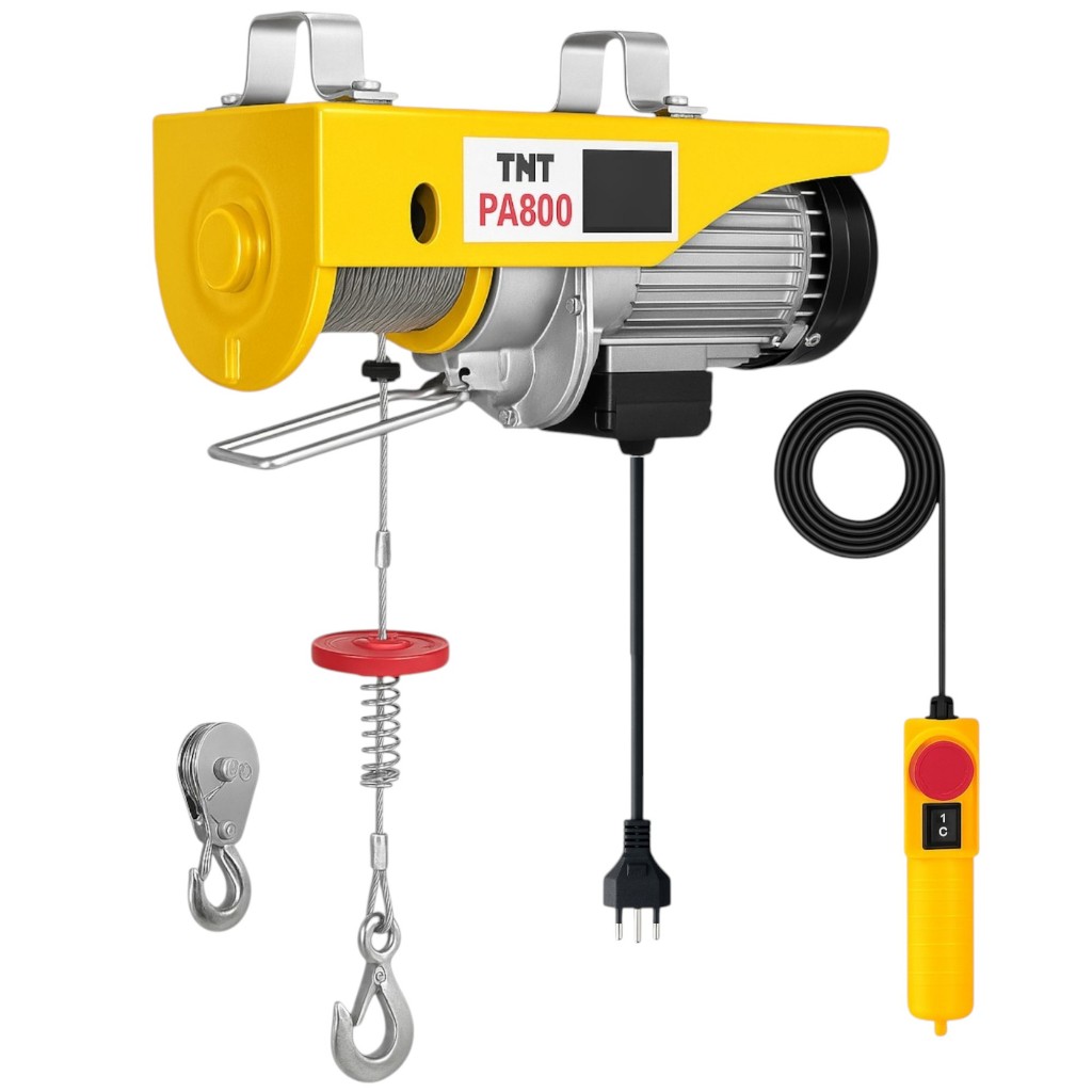 Talha Guincho elétrico Coluna Obra TNT elevador de  400/800kg 220v 12M