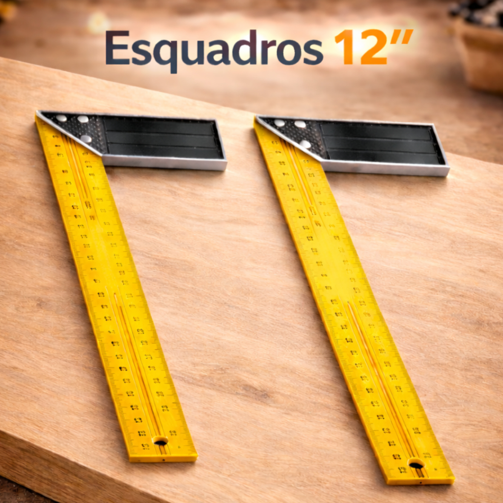 Esquadros 12 Polegadas Aço Carbono Cabo Metálico Alumínio Medição Corte Construção Drywall
