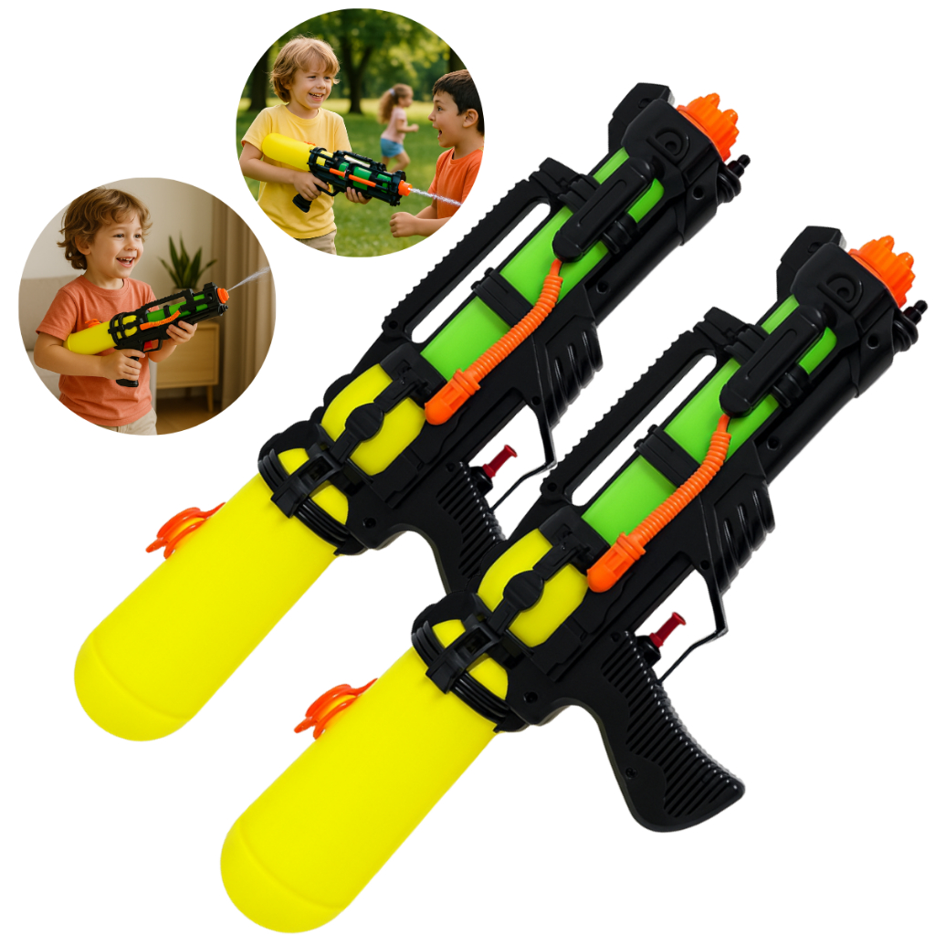 Kit 2 Armas Lança Água De Brinquedo Grande Potente Praia