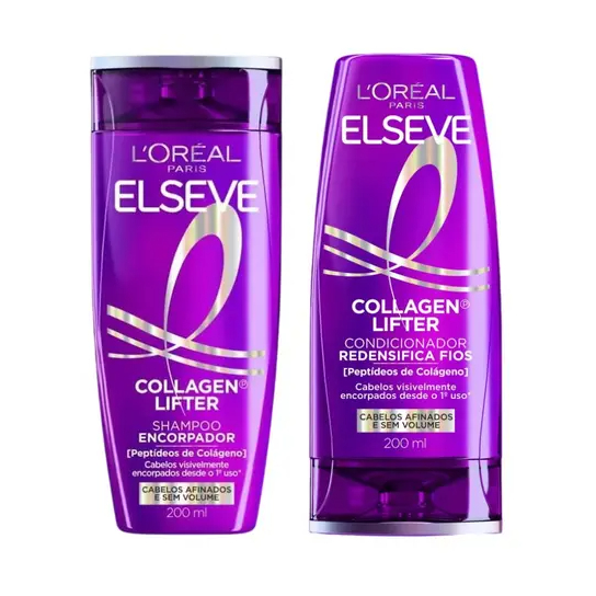 Kit Shampoo e Condicionador Colágeno 200ml Elseve L'Oréal Paris em Oferta na Shopee