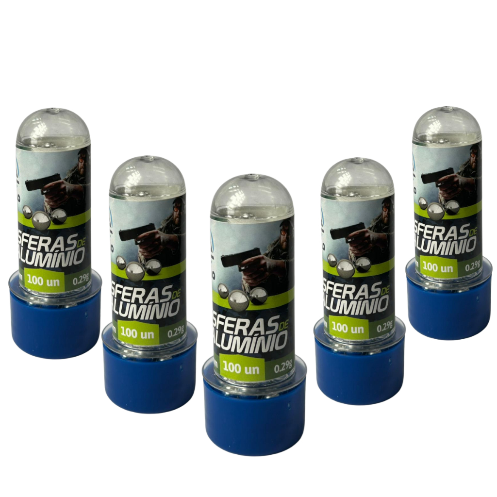 Esfera de Alumínio Leão 6mm 100 unidades 0,29g ESCOLHA SEU KIT em Oferta na Shopee