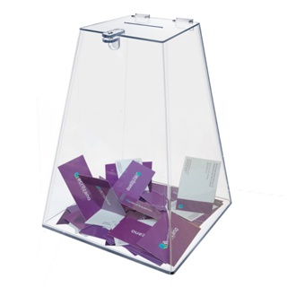 Urna Pirâmide Acrílica 30cm Acrilzano para Sorteios, Sugestões e Guardados em Oferta na Shopee