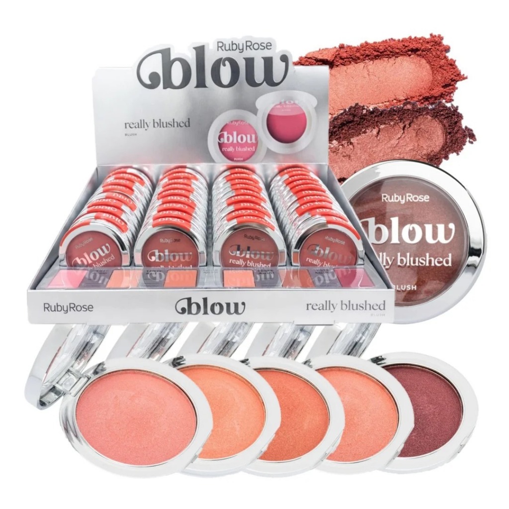 Ruby Rose Blush Really Blushed Linha Blow Pigmentação Perfeita Acabamento Suave Natural