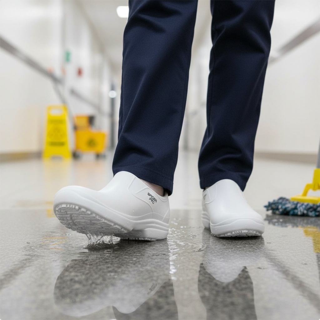 Sapato Antiderrapante Para Limpeza Cozinheiro Hospital Enfermagem, Emborrachado TPE Fechado em Oferta na Shopee