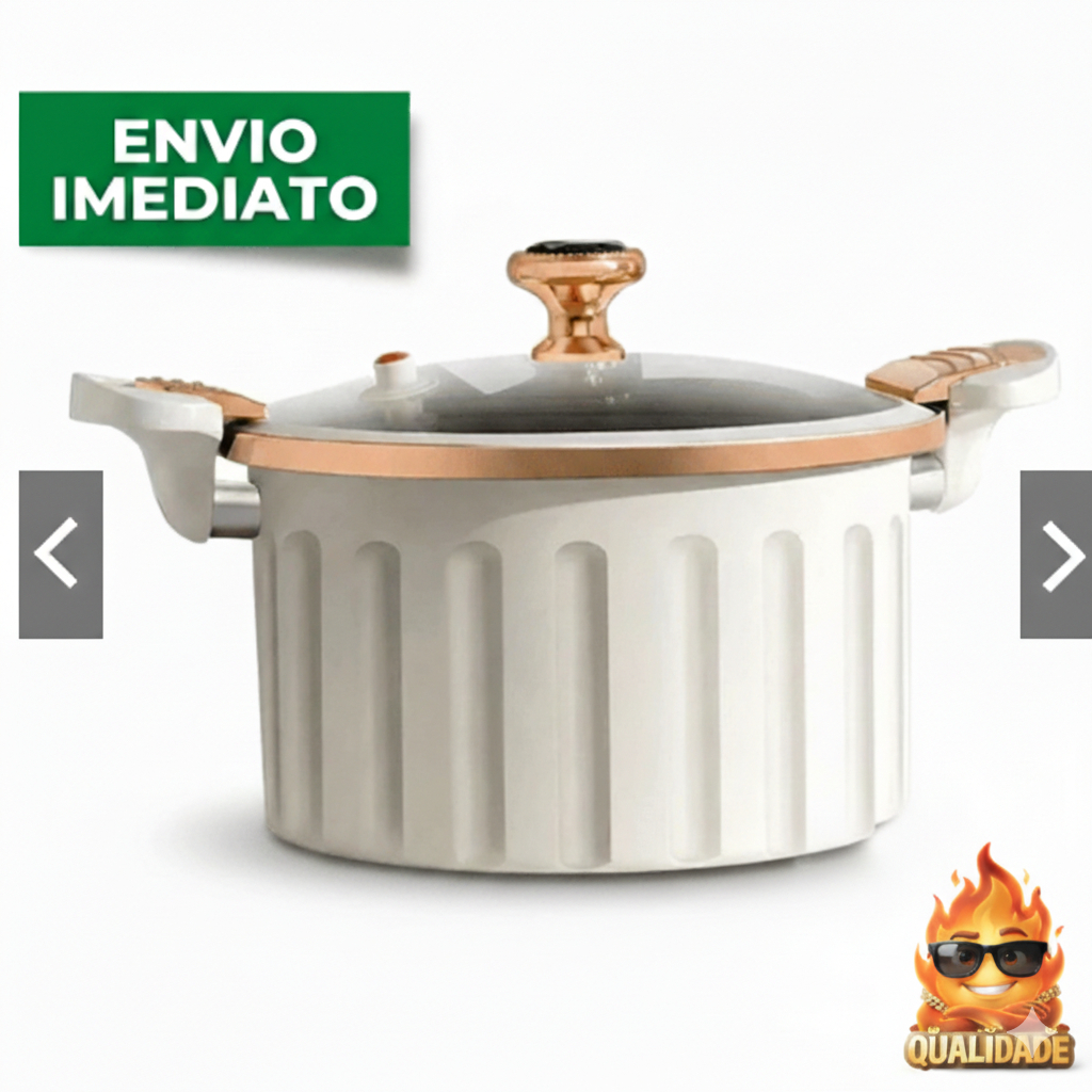 Panela Caçarola de Cerâmica – Cozimento Rápido, Fácil Limpeza, Compatível com Indução