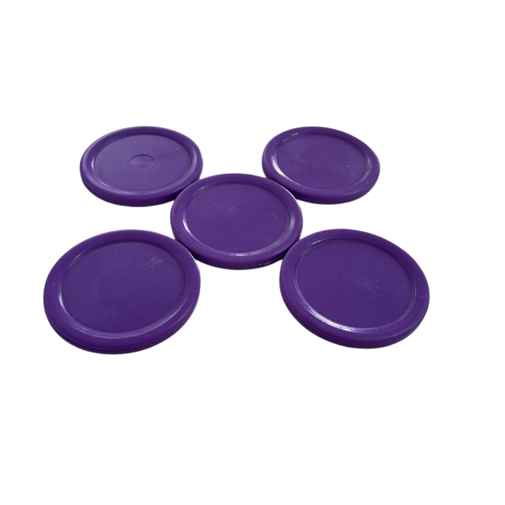 Kit 5 discos roxos para mesa de Aero Hockey - Air Game
