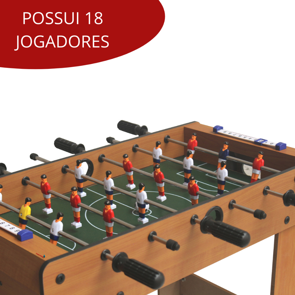 Mesa de Pebolim 64cm com Pés | Compacta, Completa e Ideal para Família — imagem 2 de 2
