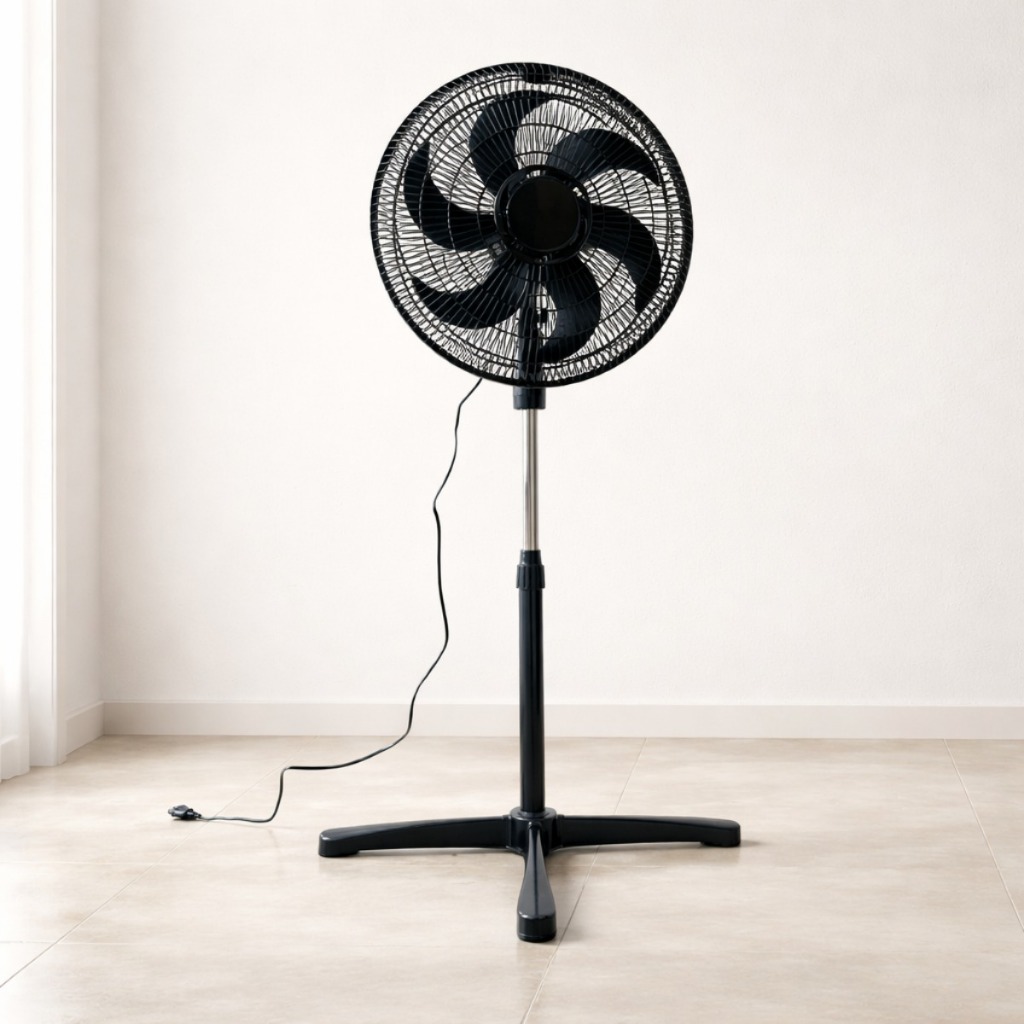 Ventilador De Coluna de Chão Pé Pedestal Turbo Vento Forte 126W, 6 Pás, Super Silencioso 220/110V