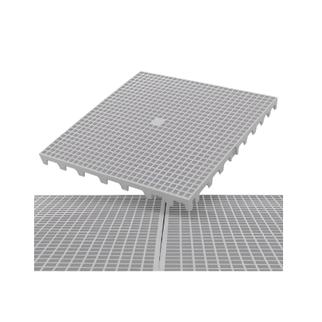 Piso Estrado Plástico Pallet 50 X 50 X 3,0cm Cinza Cinza