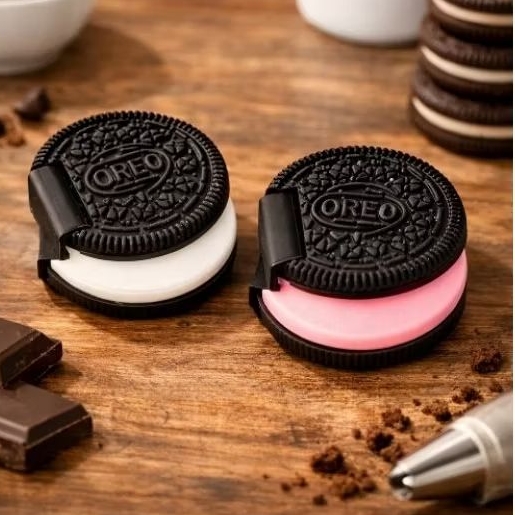 Fidget Toy Biscoito Recheado 3D Premium – Brinquedo Sensorial Divertido (Baunilha / Morango) em Oferta na Shopee