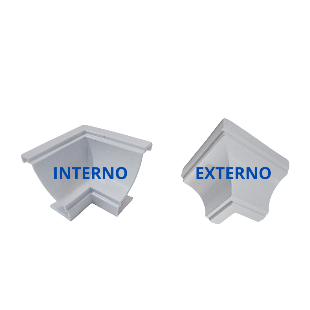 kit/10 Cantoneira Interna/Externa Branco Neve Para Moldura/Sanca De Forro Pvc