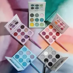 KOASIS Paleta de Sombras 9 Cores Matte e Shimmer Colorida com Espelho, Alta Pigmentação