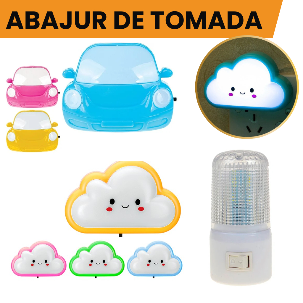 Luz noturna mini luminaria Abajur De Tomada Nuvem Infantil Luz De Led em Oferta na Shopee
