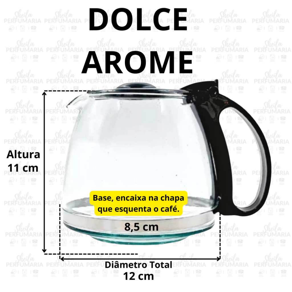 Jarra Para Cafeteira Dolce Arome Mondial 18 Xícaras C-30 Com Vidro Super Resistente-Cor Preta/Black
