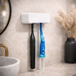 Porta Escovas de Dente Parede – Fixação Sem Furo – Suporte Para 4 Escovas + Fita Dupla Face em Oferta na Shopee