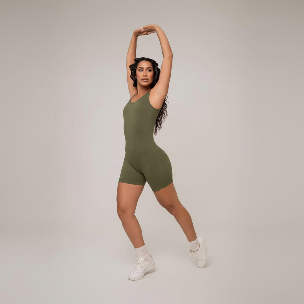 Macaquinho De Yoga Natação  Feminino Macacão Curto Academia Roupa Fitness Feminina sem transparência