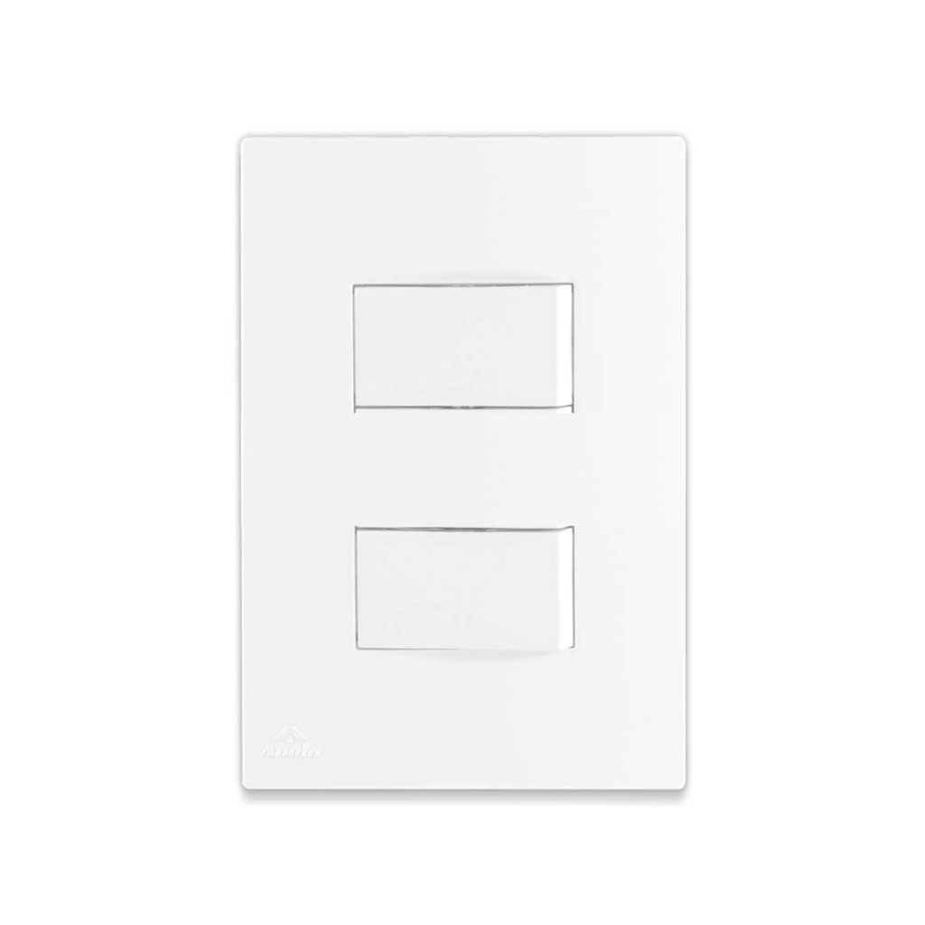 Interruptor/apagador/tecla Duplo Paralelos 10a 250v C/ Placa+suporte!!!