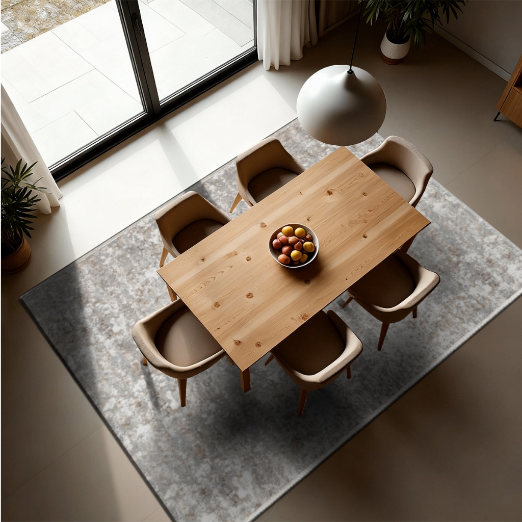 1 Tapete Sala de Jantar Mesa Alto Padrão 200x250 Nz Lua Vr