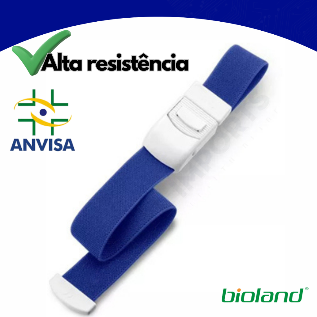 Garrote Enfermagem Para Punção Venosa Com Trava Azul Anvisa Bioland