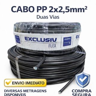 Cabo Comando PP 2x2,5 mm 100 metros 50 metros 40 metros e 30 metros em Oferta na Shopee