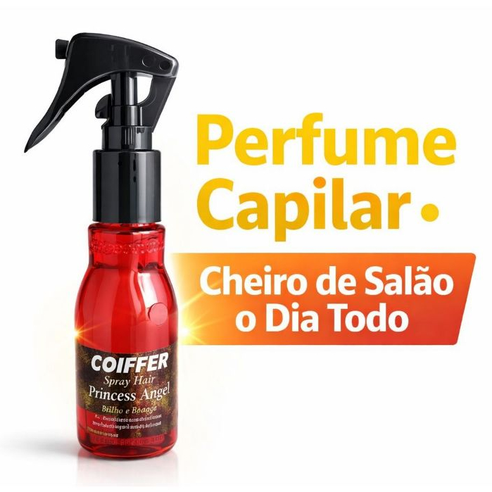 Perfume Capilar Brilho Intenso Hair Princess Angel Coiffer Spray 80ml