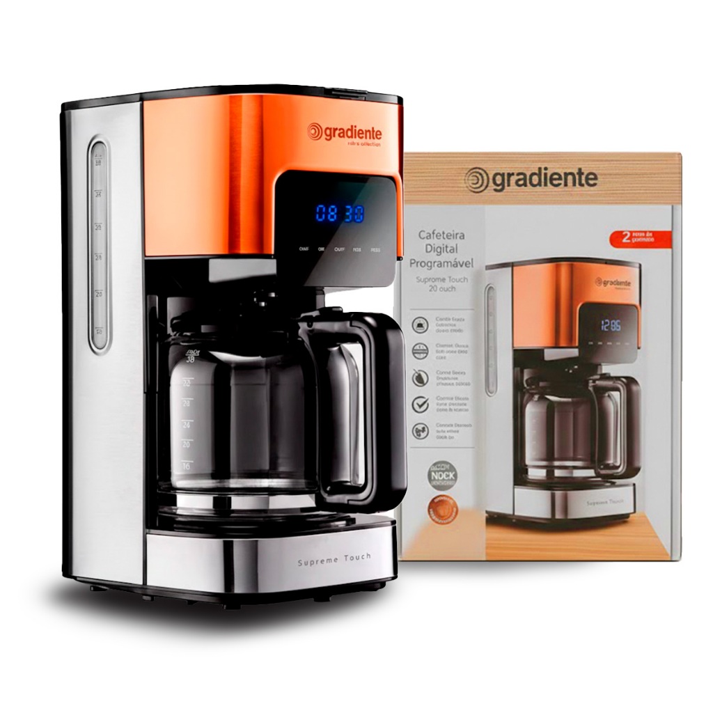 Cafeteira Elétrica 1,5L Digital Programável Supreme Touch Gradiente em Oferta na Shopee