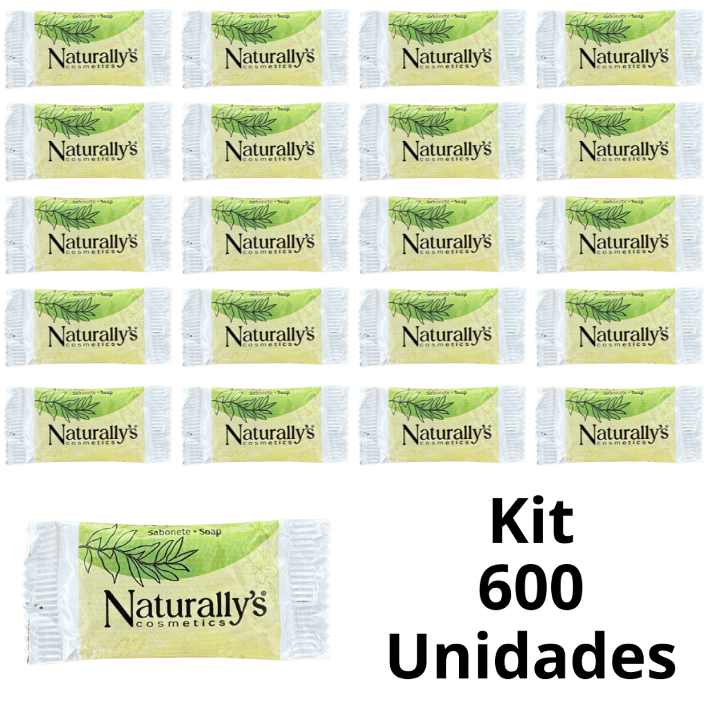 Kit 600 Un De Sabonete Naturallys Com Essência De Erva Doce Em Barra De 11g Para Hotel Pousada