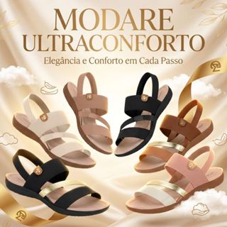 Sandália Rasteirinha Modare Feminina Casual Modare Ortopédica Original em Oferta na Shopee